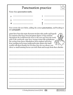 3rd grade Writing Worksheets: Punctuation practice | GreatKids