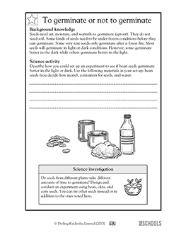 5th grade Science Worksheets: Sprouting seeds | GreatSchools