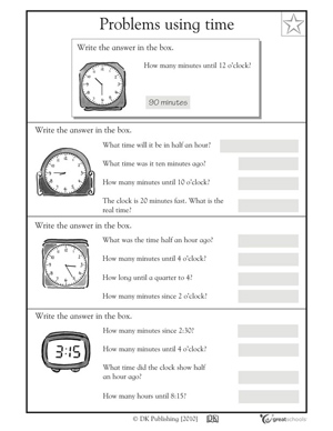 3rd grade math worksheets slide show - Worksheets and Activities - Time