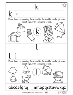 Practicing Letters K And L 1st Grade Kindergarten Preschool Reading Writing Worksheet Greatschools