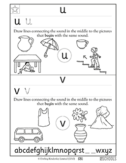 Practicing Letters U And V 1st Grade Kindergarten Preschool
