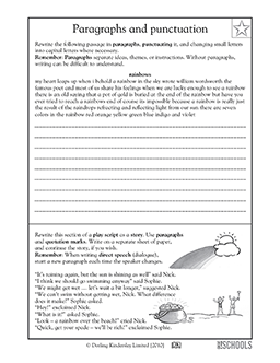 punctuating a paragraph 4th grade 5th grade writing worksheet greatschools