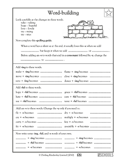4th Grade Writing Worksheets Word Lists And Activities Greatschools
