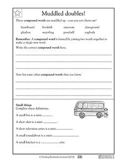 Free printable 2nd grade writing Worksheets, word lists 