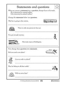 statements and questions 3rd grade writing worksheet greatschools