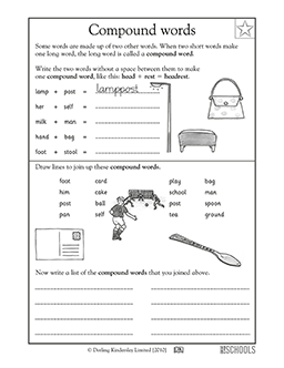 2nd grade Reading, Writing Worksheets: Compound words #1 ...