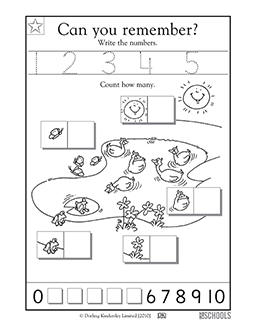 learning 1 5 kindergarten preschool math worksheet greatschools