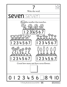 learning 7 part 2 kindergarten preschool math worksheet greatschools
