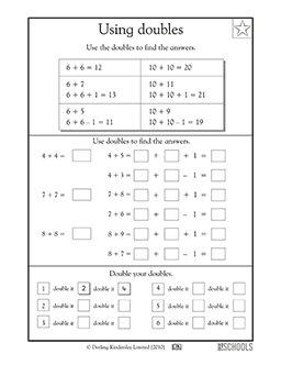 Free printable 1st grade math Worksheets, word lists and activities