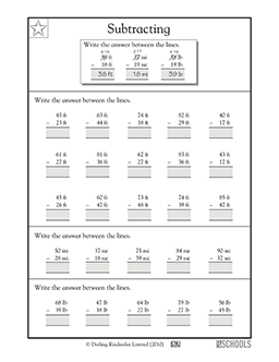 Subtraction drills, part 4 | 2nd grade, 3rd grade Math Worksheet ...