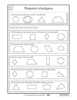 Properties of polygons, parallel sides and right angles | 3rd grade ...