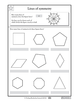 lines of symmetry polygons 3rd grade 4th grade 5th grade math worksheet greatschools