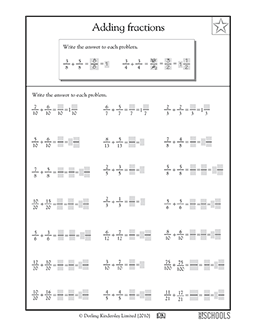 4th grade Math Worksheets: Adding fractions #2 | GreatSchools