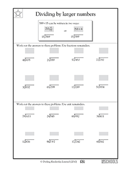Dividing By 2-Digit Numbers | 5Th Grade Math Worksheet | Greatschools