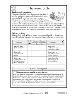 5th grade Science Worksheets: The water cycle | GreatSchools