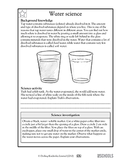 All about tap water | 5th grade Science Worksheet | GreatSchools