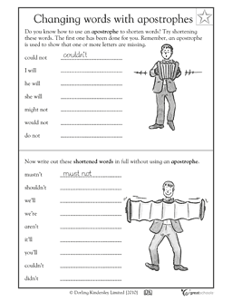 Second grade writing worksheet