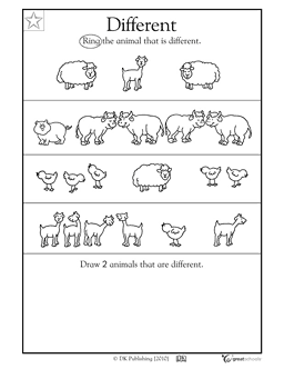 Preschool math worksheet
